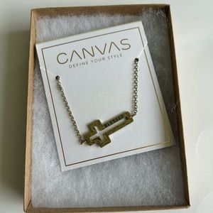 Open Cross “Blessed” Necklace